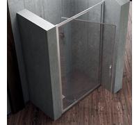 Porta Doccia Tilt Battente Basculante Stampato Profilo Cromo Cristallo 6 mm