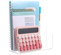 Porta Documenti da Scrivania in Acrilico a 2 Scomparti | Organizza Lettere e Posta, per Tavolo e Scuola, Trasparente, Salva Spazio, Accessorio Ufficio