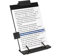 Porta Documenti da Scrivania, Porta Documenti da Scrivania, 7 Posizioni Regolabili, Materiale in Metallo, con Clip Regolabile, per Libro di Testo e Libro di Musica, Documenti (Nero)