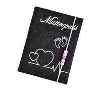 Porta documenti di maternità in feltro con scomparto per passaporto tedesco per certificato ospedaliero e assicurazione tedesco