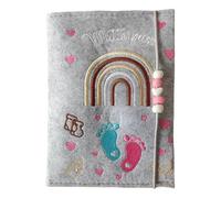 Porta documenti di maternità in feltro per documenti di maternità con scomparti per documenti, certificati tedeschi, ospedalieri e assicurazioni, copertina per documenti di gravidanza