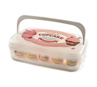 Snips Porta Cupcake 7 LT Bianco, Porta Dolci, Contenitore Decorato Con Vassoio, Made In Italy, Bpa Free