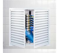 Porta doppia del pannello di accesso Louvered, porta di accesso di ispezione per cartongesso, larghezza 600-1000mm, pannello bianco del portello di ispezione per uso esterno