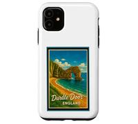 Porta Durdle vintage con grafica Jurassic Coast Dorset England Custodia per iPhone 11