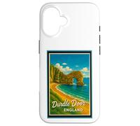 Porta Durdle vintage con grafica Jurassic Coast Dorset England Custodia per iPhone 16