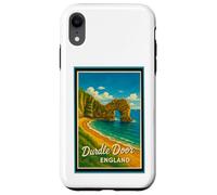 Porta Durdle vintage con grafica Jurassic Coast Dorset England Custodia per iPhone XR