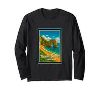 Porta Durdle vintage con grafica Jurassic Coast Dorset England Maglia a Manica