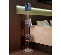 Porta DVD TOAST con base 10,5x14xh125 in metacrilato Trasparente Base in legno verniciato MDF Bianco trasparente