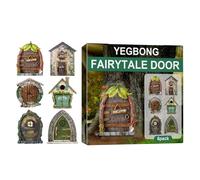 Porta e fate per albero | Decorazione a porta e fate,Accessori da giardino e per esterni, porte per nani da giardino, accessori per la decorazione 'esterno per la cameretta dei bambini, pareti e