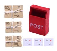 Porta Elfo Natale Kit,Porticina Elfo Natale Legno Accessori,7 Pezzi Porta Elfo Natale Accessori,Natale Cassetta Postale Giornali,Mini Cassetta Postale,Miniatura Cassetta Postale