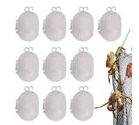 Porta Esca Granchi 10 Pezzi Cestello Contenitore Multiuso Rete a Lancio | Trappola Esca da Pesca per Acqua e Salata, Stagno, Fiume, Lago, Gamberetti, Lombrichi, Gamberi, Pesce Gatto