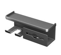 Porta 'essiccatore per Capelli-Organizzatore per Utensili per Capelli, Supporto per Asciugacapelli Montato A Parete, Rastrelliere da 3 in 1, Rotolo di Tessuto in Acciaio A Carbonio E Griglia