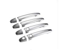 Porta esterna Coprimaniglie Portiere Cromate In Fibra Di Carbonio Nera Lucida Per Toyota Per Highlander Per Kluger XU40 40 2008~2013(Silver 2 buttons)