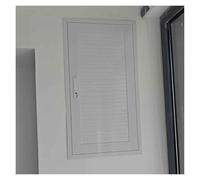 Porta esterna decorativa con copertura del pannello elettrico grigio scuro, pannello di accesso a parete con serratura for dimensioni personalizzate del muro(White,WxH(26x32in))