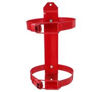 Porta Estintore in Ferro Rosso Regolabile, Supporto Muro Fino a 2kg