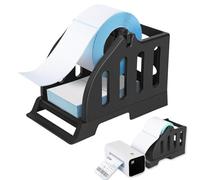 Porta etichette adesive,Porta etichette per rotoli,Porta etichette,Rotoli per Stampante Etichette Adesive,per rotoli e etichette piegate a ventaglio,2 in 1, supporto per rotolo di etichette da tavolo