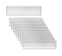 Porta Etichette Autoadesivo, 10 Clip Trasparenti Per Schede Autoadesive, Portaetichette, Tasca Autoadesiva, Apertura Superiore, Per Supermercati, Armadietti, Scaffali, Uffici