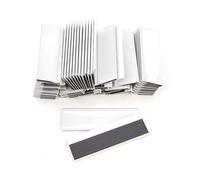 Porta etichette magnetico, 300 mm di larghezza, porta bigliettini, porta etichette (33 mm di altezza, bianco, 50 pezzi