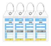Porta etichette per bagagli NCL di Cruise On [confezione da 4] compatibili con le navi e le etichette Norwegian Cruise Line stampate (non spedite
