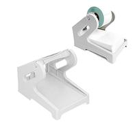 Porta Etichette per Etichette in Rotoli e a Modulo Continuo, Accessorio per Stampante di Etichette da Tavolo per Stampanti Termiche da Tavolo Porta Etichette, Bianco, 7,9 X 5,3 X 6 Pollici