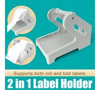 Porta etichette termiche Makrlife 4x6 per rotoli ed etichette a fisarmonica - Supporto per etichette di spedizione per stampante termica, vassoio per etichette per D100/D200/Nelko, altri rotoli di sta