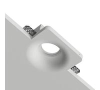 PORTA FARETTI IN GESSO CERAMICO QUADRATO DALLA CURVA CONICA SLIM PORTAFARETTO A SCOMPARSA PER LAMPADINE LED GU10 CSF045