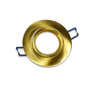 Porta faretto ad incasso orientabile per cantrosoffitto supporto tondo per faretti in alluminio vari colori P12-gu10 (Oro) B61