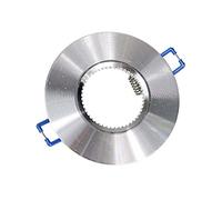 Porta faretto ad incasso per cartongesso a soffitto supporto tondo per faretti foro 60 mm vari colori P7-GU10 E48 (Silver)