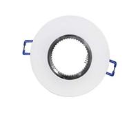 Porta faretto ad incasso per cartongesso a soffitto supporto tondo per faretti foro 60 mm vari colori P7-GU10 E44 (Bianco)