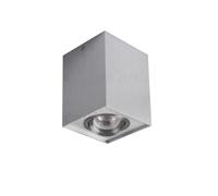 porta faretto da soffitto fuori muro GU10 alluminio spazzolato orientabile