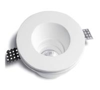 PORTA FARETTO FISSO IN GESSO AD INCASSO PER LAMPADE A LED TONDO A SCOMPARSA 10cm