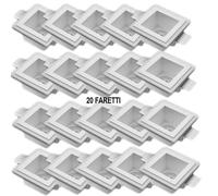 PORTA FARETTO IN GESSO QUADRATO FARETTO BIANCO INCASSO VERNICIABILE ATTACCO GU10 [EEK: A+++]