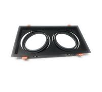PORTA FARETTO INCASSO DOPPIO FARETTO AR111 RETTANGOLARE ORIENTABILE P-AR111-2