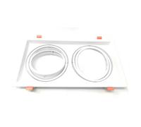 PORTA FARETTO INCASSO DOPPIO FARETTO AR111 RETTANGOLARE ORIENTABILE P-AR111-2