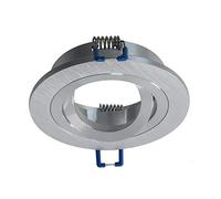 Porta faretto incasso orientabile tondo alluminio spazzolato GU10 foro 8cm