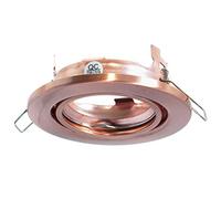 Porta faretto moderno incasso 7cm tondo rame orientabile supporto lampade GU10