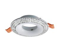 Porta faretto tondo bianco incasso 65mm brillantini supporto lampade LED GU10 [EEK: A+++]