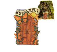Porta fatata per albero, porte fate, per alberi esterni, porte di casa in miniatura GNOME, decorazione per porta fatata, ragazza di Natale, in resina, per balcone, barche, terrazze, cortili,