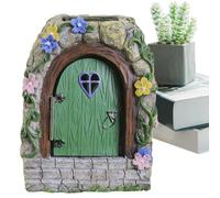 Porta fatata per tronco d'albero, piccolo cancello da parete delle fate, ornamento per porta delle fiabe, accessorio mistico illuminato per la casa per bambini