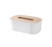 Porta Fazzoletti 1 scatola di fazzoletti stile Simplicity con coperchio in legno for la casa, il soggiorno, la scrivania, il bagno e il WC Per Tavolo(White)