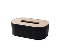 Porta Fazzoletti 1 scatola di fazzoletti stile Simplicity con coperchio in legno for la casa, il soggiorno, la scrivania, il bagno e il WC Per Tavolo(Black)