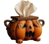 Porta Fazzoletti A Forma Di Zucca Di Halloween, 7,5" Di Decorazione For Scatola Di Fazzoletti Di Halloween Spettrale Con Occhi For Bagno, Cucina, Ufficio(1pcs)