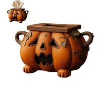 Porta fazzoletti a Forma di Zucca di Halloween, Decorazione for Scatola di fazzoletti spettrale con Occhi,for Camera da Letto, Bagno