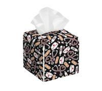 Porta fazzoletti con stampa Love, porta fazzoletti nero, porta fazzoletti a cubo, porta carta igienica, dispenser per bagno, piano lavabo, scrivania da ufficio