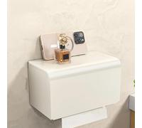 Porta fazzoletti da bagno in alluminio spaziale, scatola impermeabile non perforante per WC a parete, aumento della capacità universale per disegno di carta in rotolo, punzonatura/non punzonatura