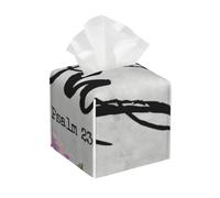 Porta fazzoletti in pelle cristiana "Salmo 233 Egli ristora la mia anima", adatto per decorare bagni, camere da letto, scrivanie e tavoli.