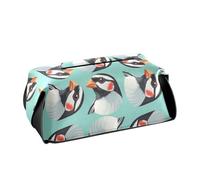 Porta fazzoletti in pelle da appendere porta tovaglioli per visiera riutilizzabile dispenser automatico di fazzoletti carino zebre, fringuello, uccello, foglia di tè