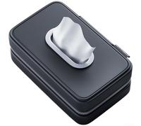 Porta fazzoletti in pelle per auto, con cinghia elastica regolabile, adatto per diversi punti di fissaggio, tra cui parasole e schienale del sedile per viaggiare in sicurezza