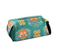 Porta fazzoletti in pelle Porta tovaglioli da appendere per auto con cinghie regolabili e cerniera Dispenser automatico di fazzoletti riutilizzabile Cinese Unico Culture Pattern Blu