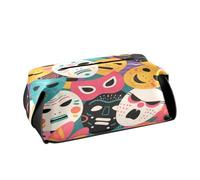 Porta fazzoletti in pelle Porta tovaglioli da appendere visiera parasole con cinghie regolabili e cerniera Dispenser di fazzoletti riutilizzabile Maschere carine colorate Cartoon